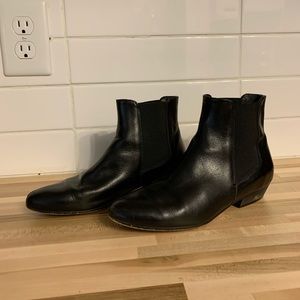 Jcrew leather black Chelsea boot